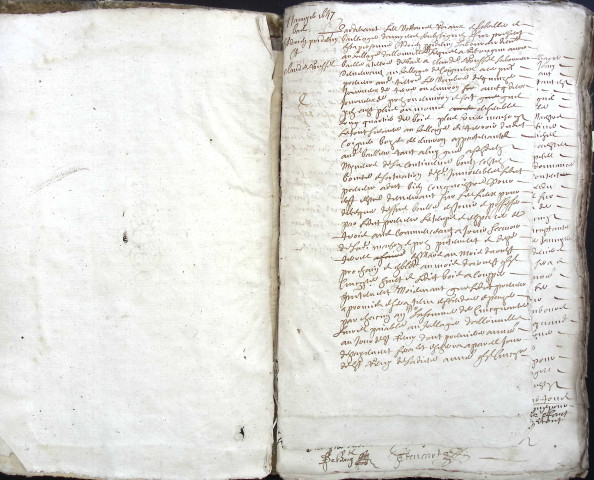 Etude de Me Pierre Trencart à Amiens (étude n°9). Minutes de l'année 1657