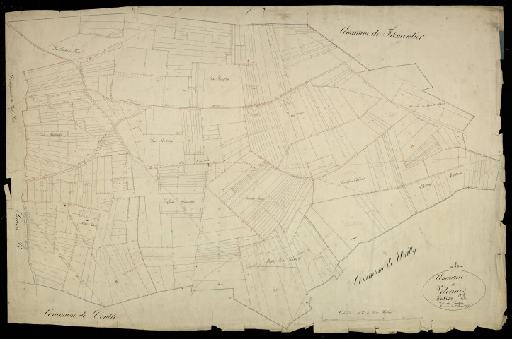 Plan du cadastre napoléonien - Velennes : Cimetière (Le), A
