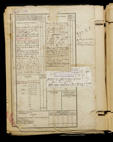 Bouthor, Jules Adrien, né le 22 juillet 1890 à Amiens (Somme), classe 1910, matricule n° 1296, Bureau de recrutement d'Amiens