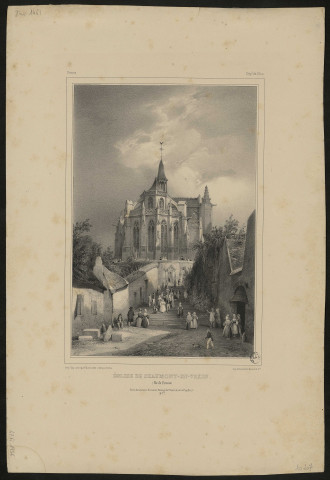 2ème exemplaire. France. Département de l'Oise. Eglise de Chaumont-en-Vexin (Ile de France). F. Sorrieu 1838