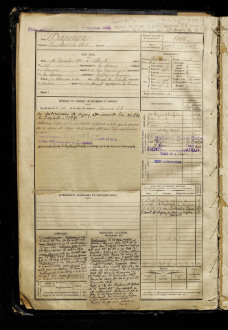 Daperon, Pierre Alexandre Victor Albert, né le 13 novembre 1896 à Abbeville (Somme), classe 1916, matricule n° 1006, Bureau de recrutement d'Amiens