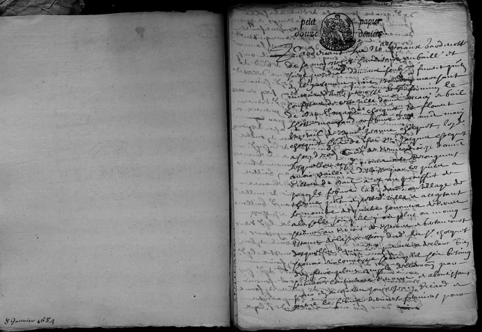 Etude de Me Jean Derouvroy à Amiens (étude n°17). Minutes de l'année 1684