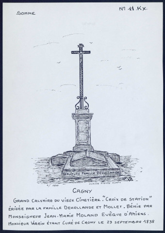 Cagny : grand calvaire du vieux cimetière - (Reproduction interdite sans autorisation - © Claude Piette)