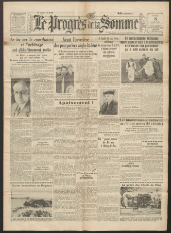 Le Progrès de la Somme, numéro 21353, 5 mars 1938