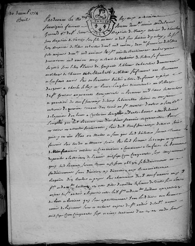 Etude de Me François Henin à Amiens (étude n°3). Minutes de l'année 1754