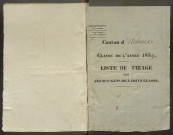 Tirage au sort (arrondissements de Doullens et de Montdidier) de l'année 1839