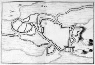 Plan géométral de l'enceinte fortifiée de la ville de Ham
