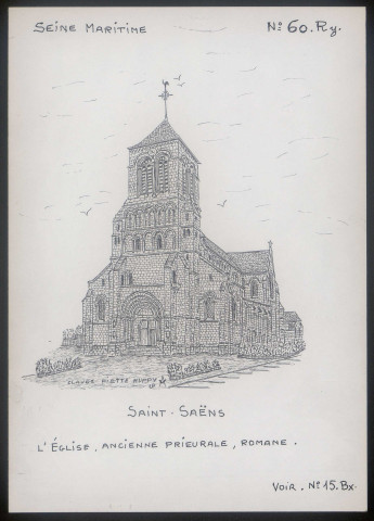 Saint-Saëns (Seine-Maritime) : église, ancienne prieurale - (Reproduction interdite sans autorisation - © Claude Piette)