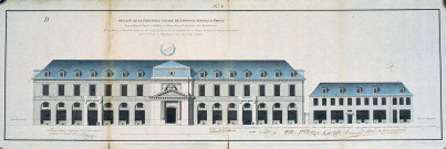 Dessein de la principale façade de l'hôpital général d'Amiens