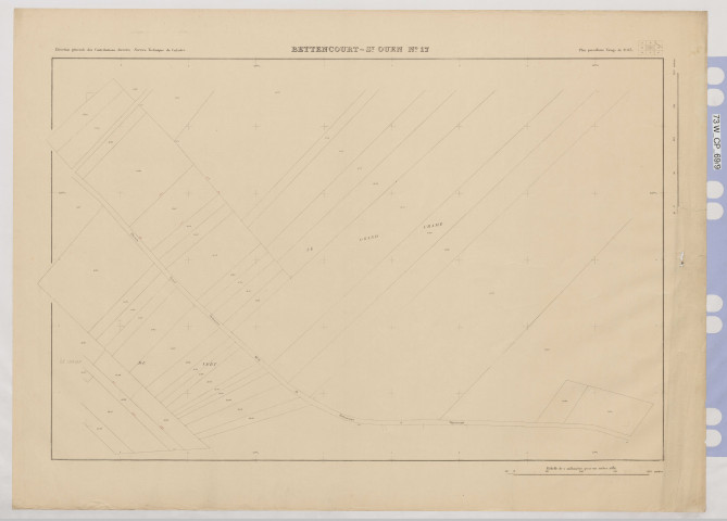 Plan du cadastre rénové - Bettencourt-Saint-Ouen : section 17