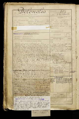 Delenclos, Evariste Maximilien Victor, né le 22 mars 1887 à Vron (Somme), classe 1907, matricule n° 564, Bureau de recrutement d'Abbeville