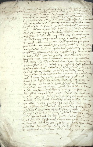 Etude de Me Antoine Limeu à Amiens (étude n°6). Minutes de l'année 1664