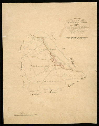 Plan du cadastre napoléonien - Biaches : tableau d'assemblage