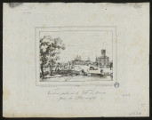Vue d'une partie de la ville d'Amiens prise du port en 1787. N°37
