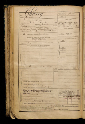 Thierry, Julien Aimé, né le 22 novembre 1871 à Gamaches (Somme), classe 1891, matricule n° 1084, Bureau de recrutement d'Abbeville