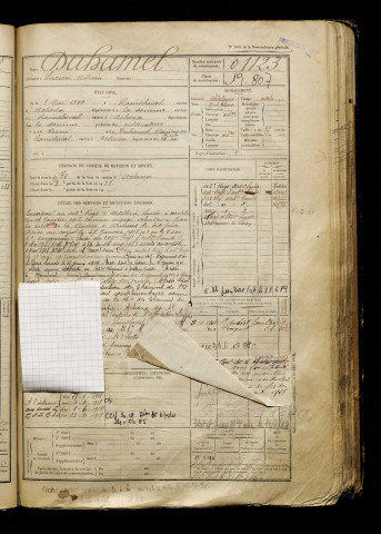 Duhamel, Lucien Adrien, né le 08 mai 1899 à Raincheval (Somme), classe 1919, matricule n° 1123, Bureau de recrutement d'Abbeville