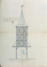 Elévation du clocher d'Eplessier-sous-Poix
