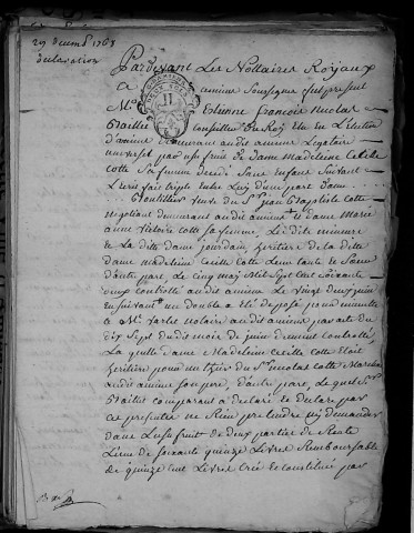 Etude de Me François Henin à Amiens (étude n°3). Minutes de l'année 1768