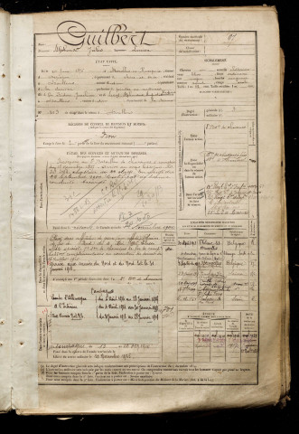 Guilbert, Alphonse Jules Lucien, né le 10 juin 1876 à Marolles-en-Hurepoix (Essonne), classe 1896, matricule n° 97, Bureau de recrutement d'Abbeville
