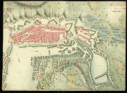 "Plan de Péronne - a. Somme. rivière", fait le 24 mars 1815 par Dupotet n° 4644 sous la direction de Mr Jonsard