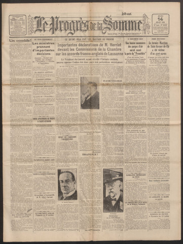 Le Progrès de la Somme, numéro 19313, 14 juillet 1932