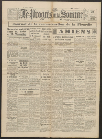 Le Progrès de la Somme, numéro 22260, 22 janvier 1941