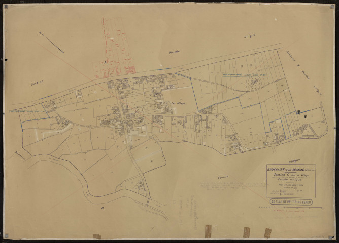 Plan du cadastre rénové - Eaucourt-sur-Somme : section C