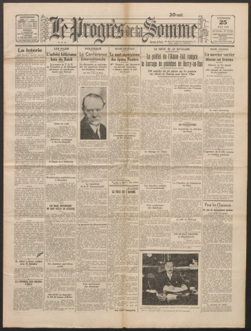 Le Progrès de la Somme, numéro 19720, 25 août 1933