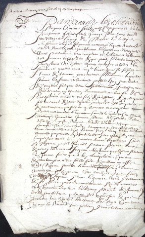 Etude de Me Louis Caron à Amiens (étude n°1). Minutes des années 1660-1661