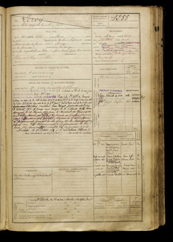 Leroy, Félix Alphonse Marcel, né le 22 octobre 1888 à Havre (Le) (Seine-Maritime), classe 1908, matricule n° 1255, Bureau de recrutement d'Amiens