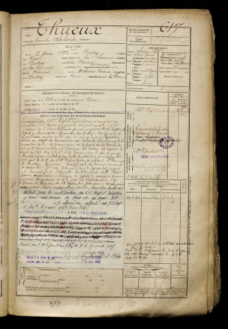 Thueux, Emile Alphonse, né le 02 juin 1892 à Crotoy (Le) (Somme), classe 1912, matricule n° 617, Bureau de recrutement d'Abbeville
