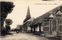 Montauban (Somme). - La place et l'église