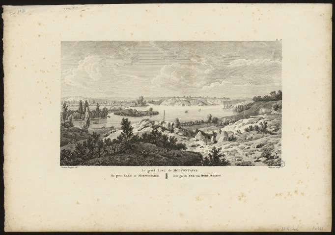 Pl.27. Le grand Lac de Mortefontaine. The great Lake at Morfontaine. Der Grosse See von Morfontaine