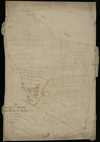 Plan du cadastre napoléonien - Puzeaux : Berluzés (Les), B
