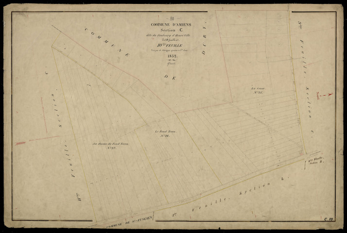 Plan du cadastre napoléonien - Amiens : Faubourg d'Henri-Ville (Le), C10