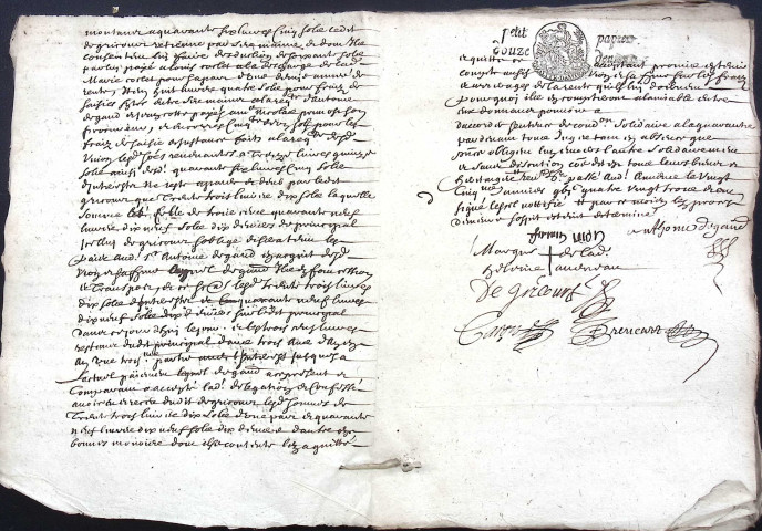 Etude de Me Jean-Baptiste Trencart à Amiens (étude n°12). Minutes de l'année 1683