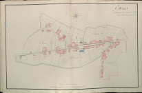 Plan du cadastre napoléonien - Atlas cantonal - Estrees-Deniecourt (Estrées) : A, B, C et D développées