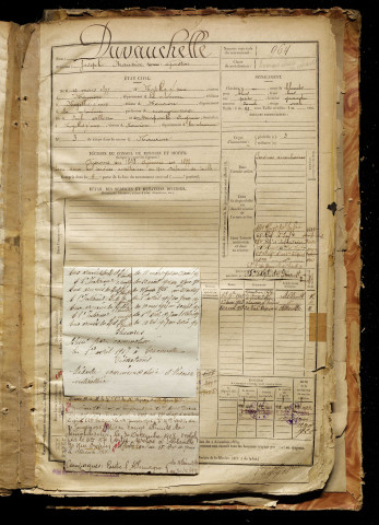 Duvauchelle, Joseph Maurice Gaston, né le 19 mars 1877 à Noyelles-sur-Mer (Somme), classe 1897, matricule n° 964, Bureau de recrutement d'Abbeville