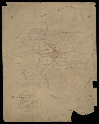 Plan du cadastre napoléonien - Montdidier : tableau d'assemblage