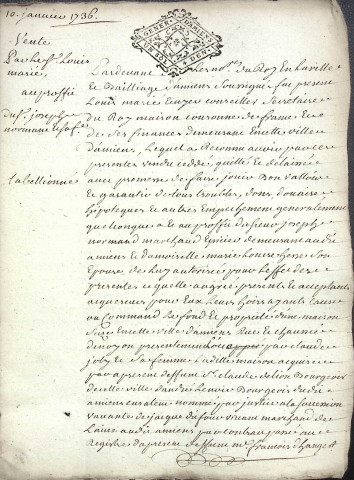 Etude de Me Firmin Magnier à Amiens (étude n°4). Minutes de l'année 1736