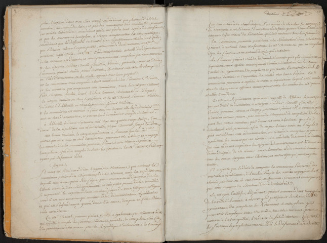 Délibérations du conseil du département : Registre aux arrêtés de la commission provisoire du département, de la commission révolutionnaire, puis de l'administration centrale du département. 4 septembre 1793-19 floréal an VII