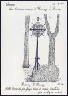 Hornoy-le-Bourg : belle croix de fer forgé dans le vieux cimetière - (Reproduction interdite sans autorisation - © Claude Piette)
