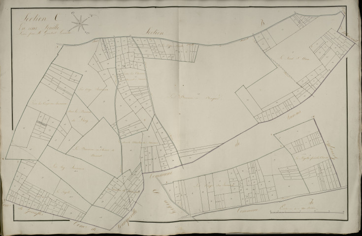 Plan du cadastre napoléonien - Domqueur (Dompqueur) : Damaine de Dompqueur (Le), C
