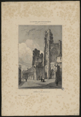 Le Moyen Age Pittoresque. (France au XI et XIV siècle). Cathédrale de Laon façade du sud. N°20