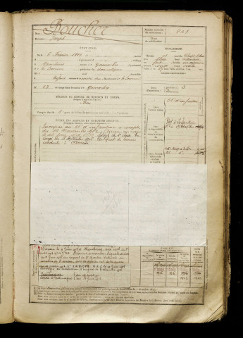 Boucher, Joseph, né le 06 février 1882, classe 1902, matricule n° 841, Bureau de recrutement d'Abbeville