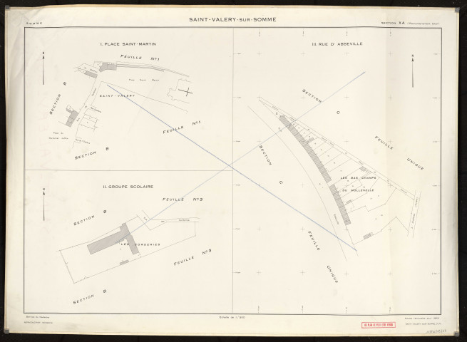 Plan du cadastre rénové - Saint-Valery-Sur-Somme : section XA