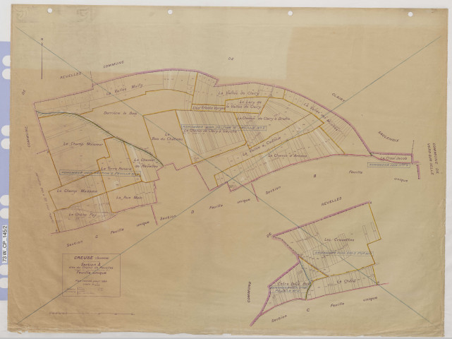 Plan du cadastre rénové - Creuse : section A