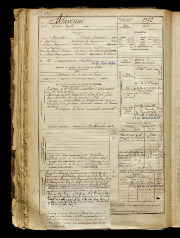 Delavenne, Gaston Emile, né le 03 mai 1881 à Estrées-Deniécourt (Somme), classe 1901, matricule n° 1072, Bureau de recrutement de Péronne