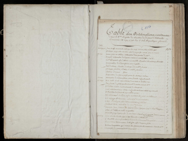 Délibérations du Directoire (et du Conseil général) du district d'Abbeville, 8e registre : 11 mai 1793-2 octobre 1793