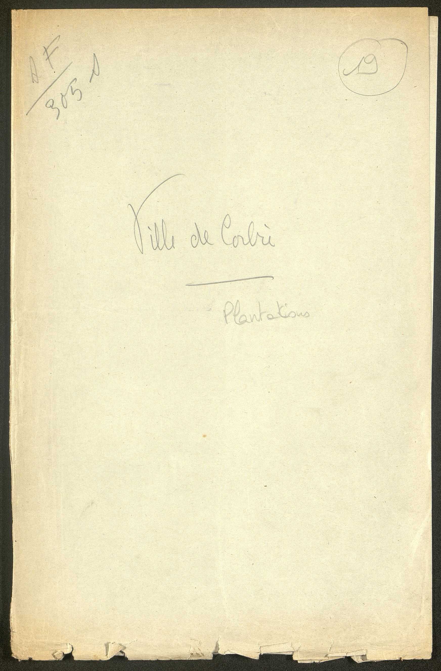 Corbie. Demande d'indemnisation des dommages de guerre : dossier Ville de Corbie (Plantations forestières et ornementales)